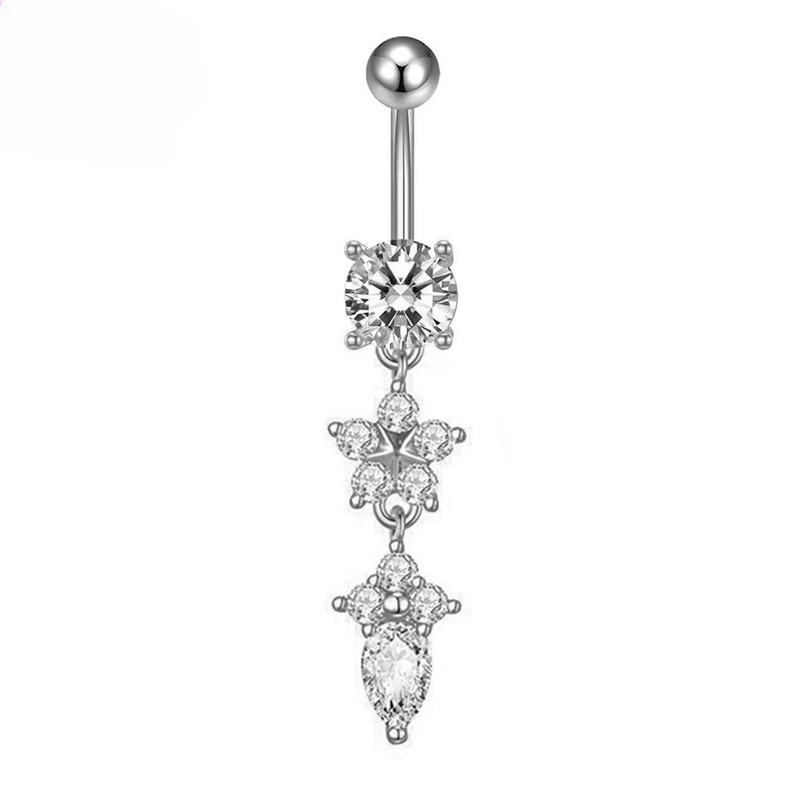 Body Jewelry Titanium - Titanium Ins Luxury Exquisite Flower Long
