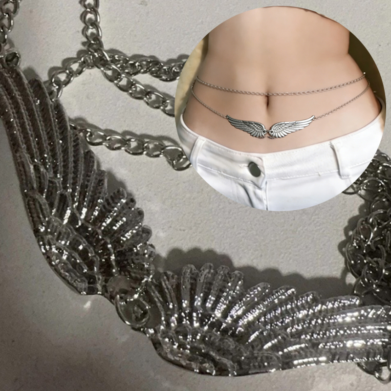 Body Jewelry Charms - Double Layer Wings Angel Waist Chain