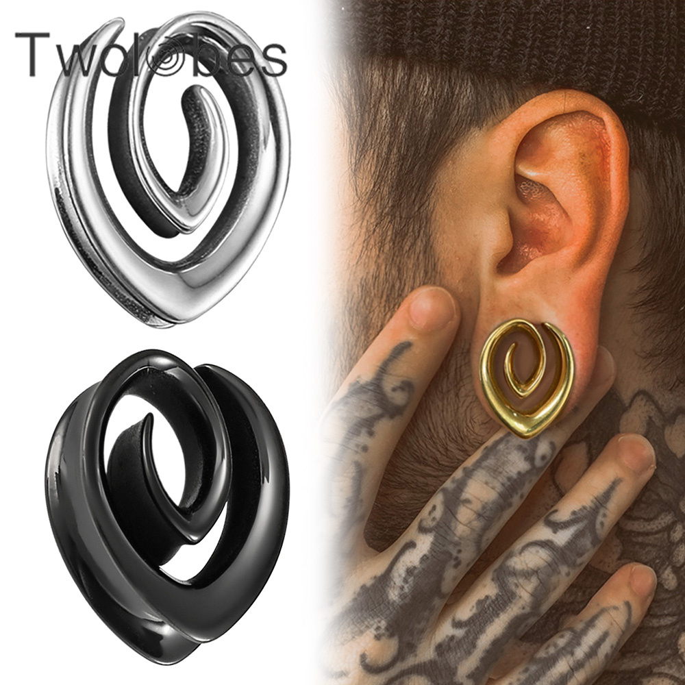 Twolobes 2PCS Spiral Simple Sa - Body Jewelry Hangers 评论和价格