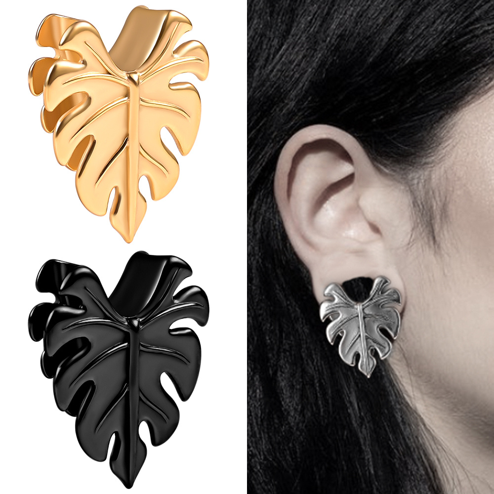 Vanku 2PCS Leaves Open Saddle  - Body Jewelry Hangers 评论和价格