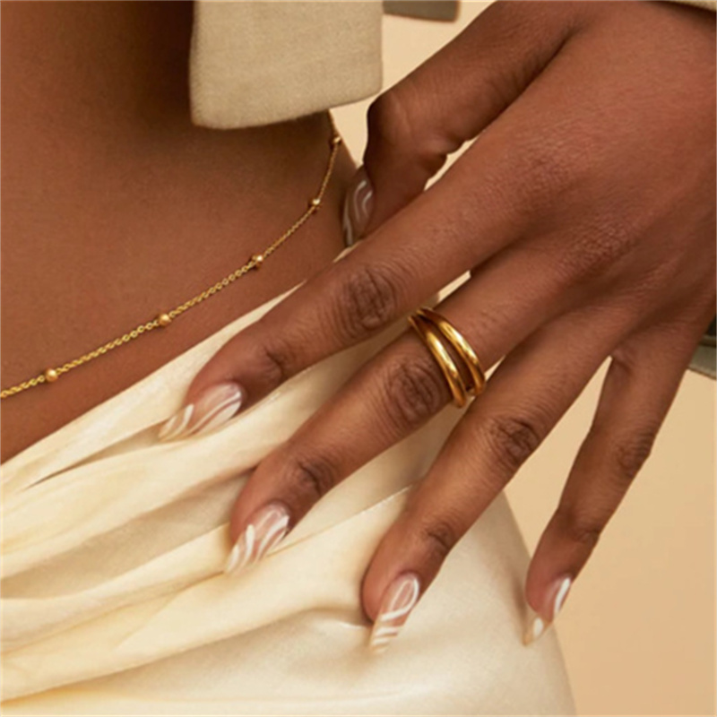 Girls Simple Beaded Belly Chai - Body Jewelry Gold 评论和价格