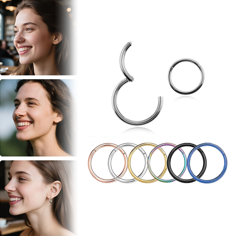 16G 316L Surgical Steel Hinged - Body Jewelry And Piercing 评论和价格