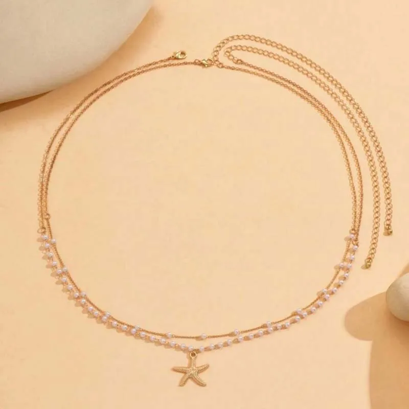 Vintage Pearl Star Pendant Wai - Body Jewelry Titanium 评论和价格