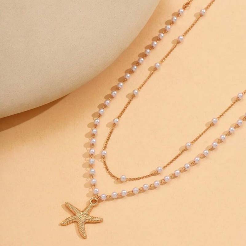 Vintage Pearl Star Pendant Wai - Body Jewelry Titanium 评论和价格