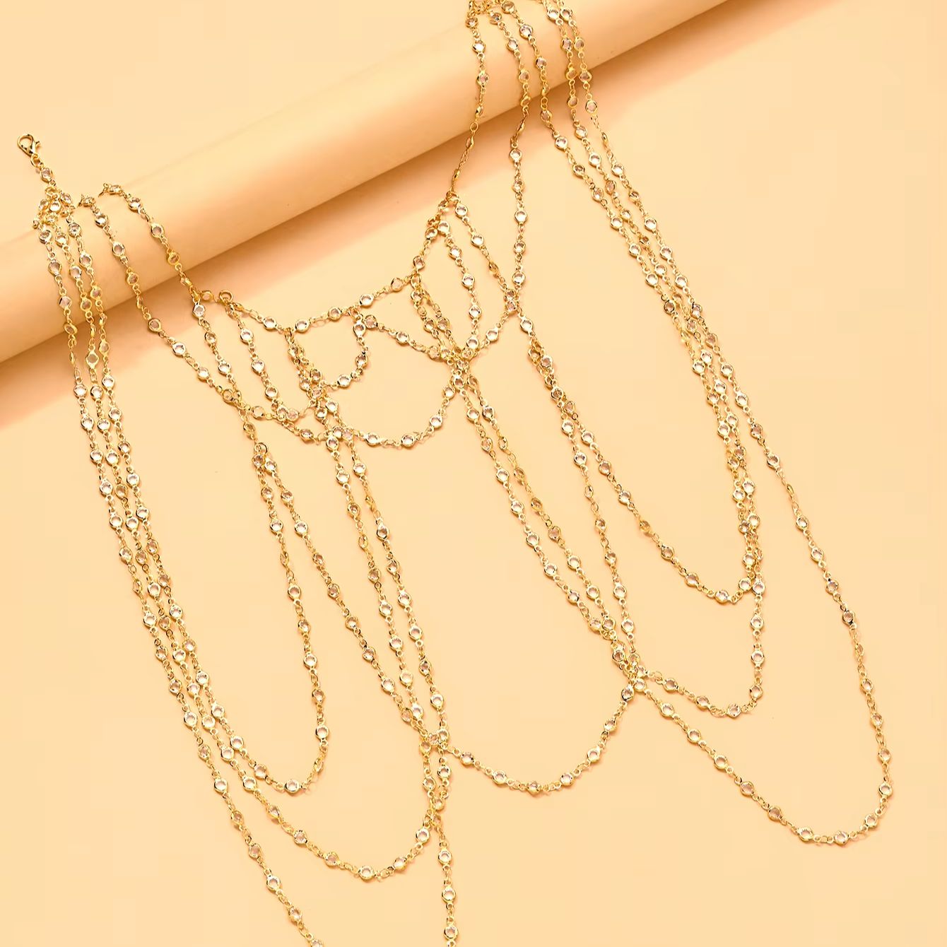 Gold Silver Plated Multi Layer - Body Jewelry Gold 评论和价格