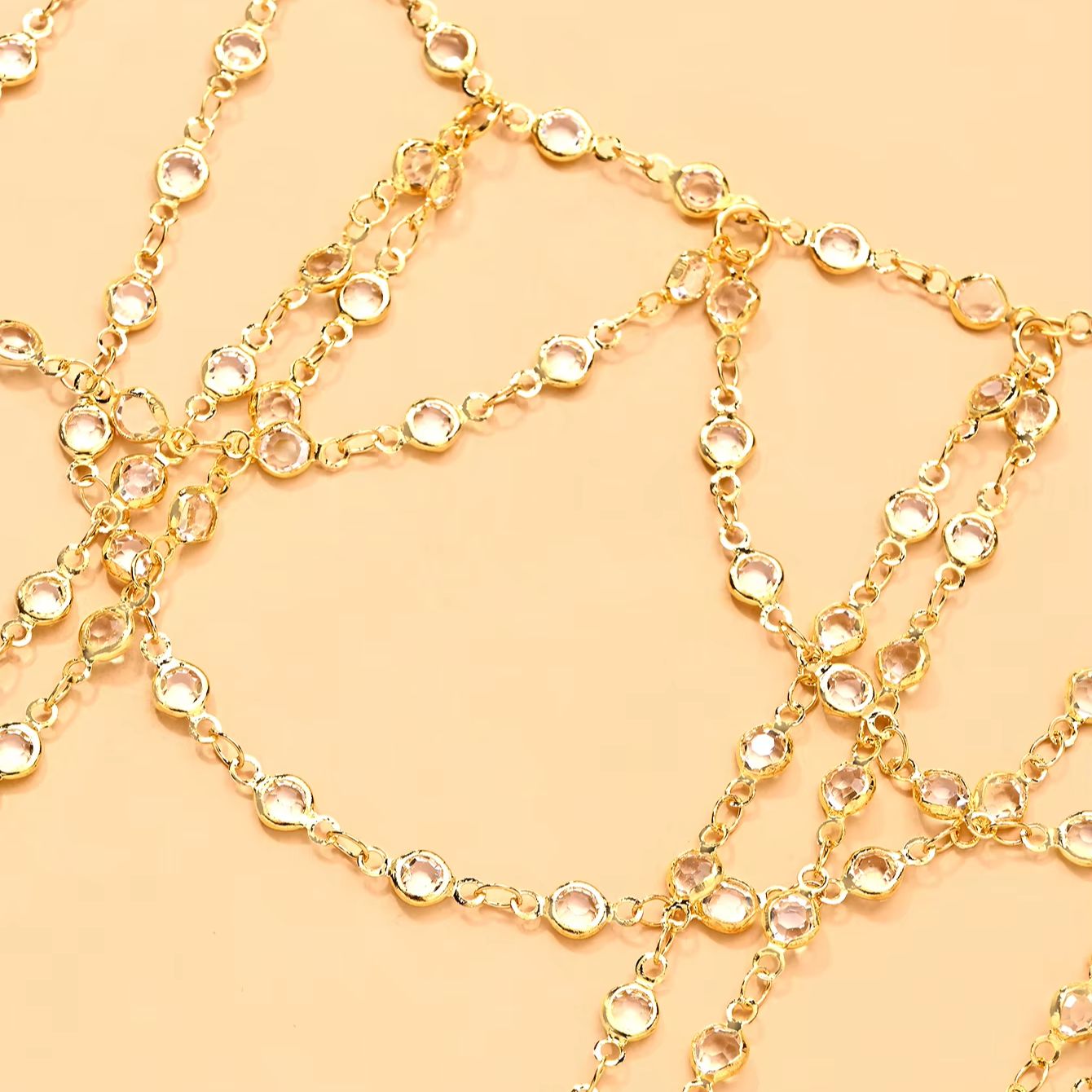 Gold Silver Plated Multi Layer - Body Jewelry Gold 评论和价格