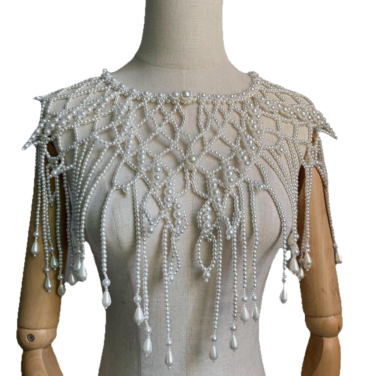Handmade Pearl Layered Body Ch - Body Jewelry Harness 评论和价格