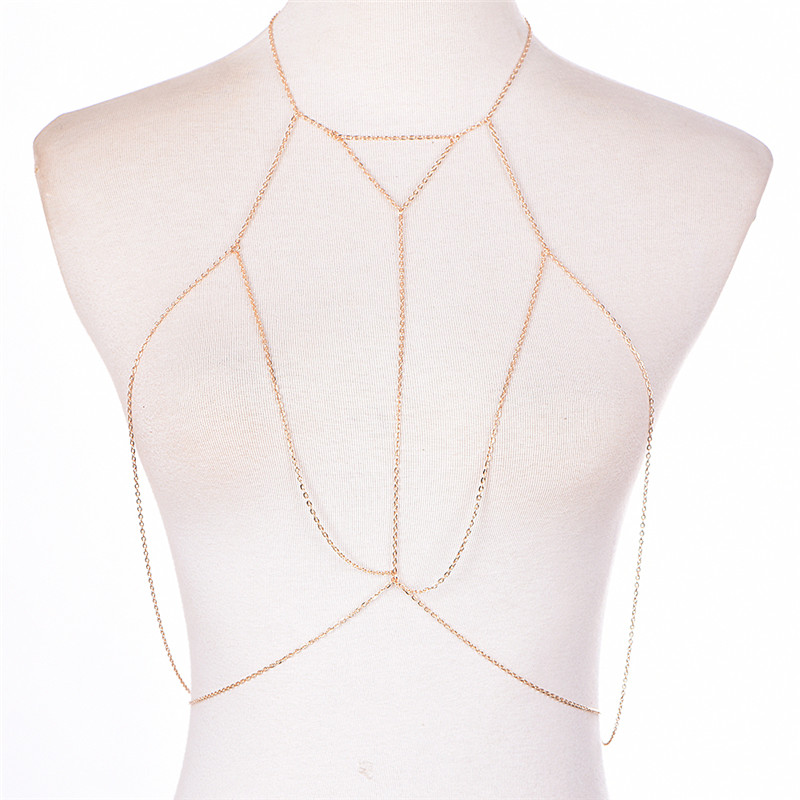 Gold Silver Fashion Link Chain - Body Jewelry Harness 评论和价格