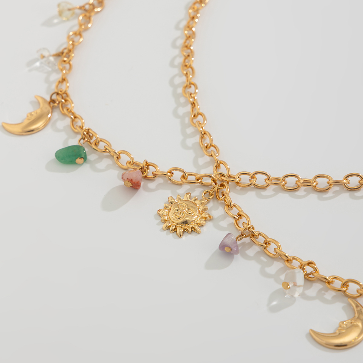 Boho Star Moon Sun Pendant Wai - Body Jewelry Gold 评论和价格