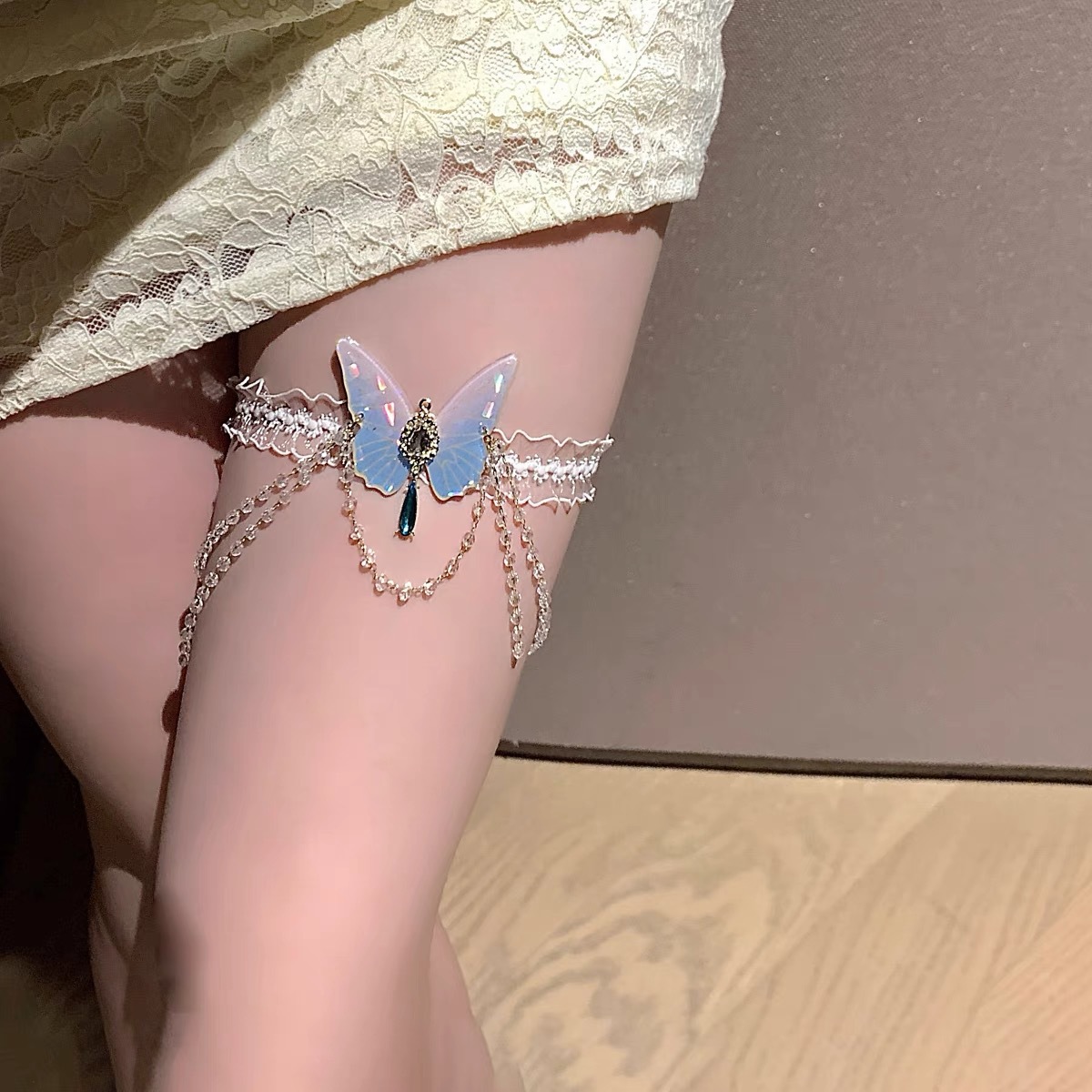 Fashionable Butterfly Pattern  - Body Jewelry Leg Chain 评论和价格