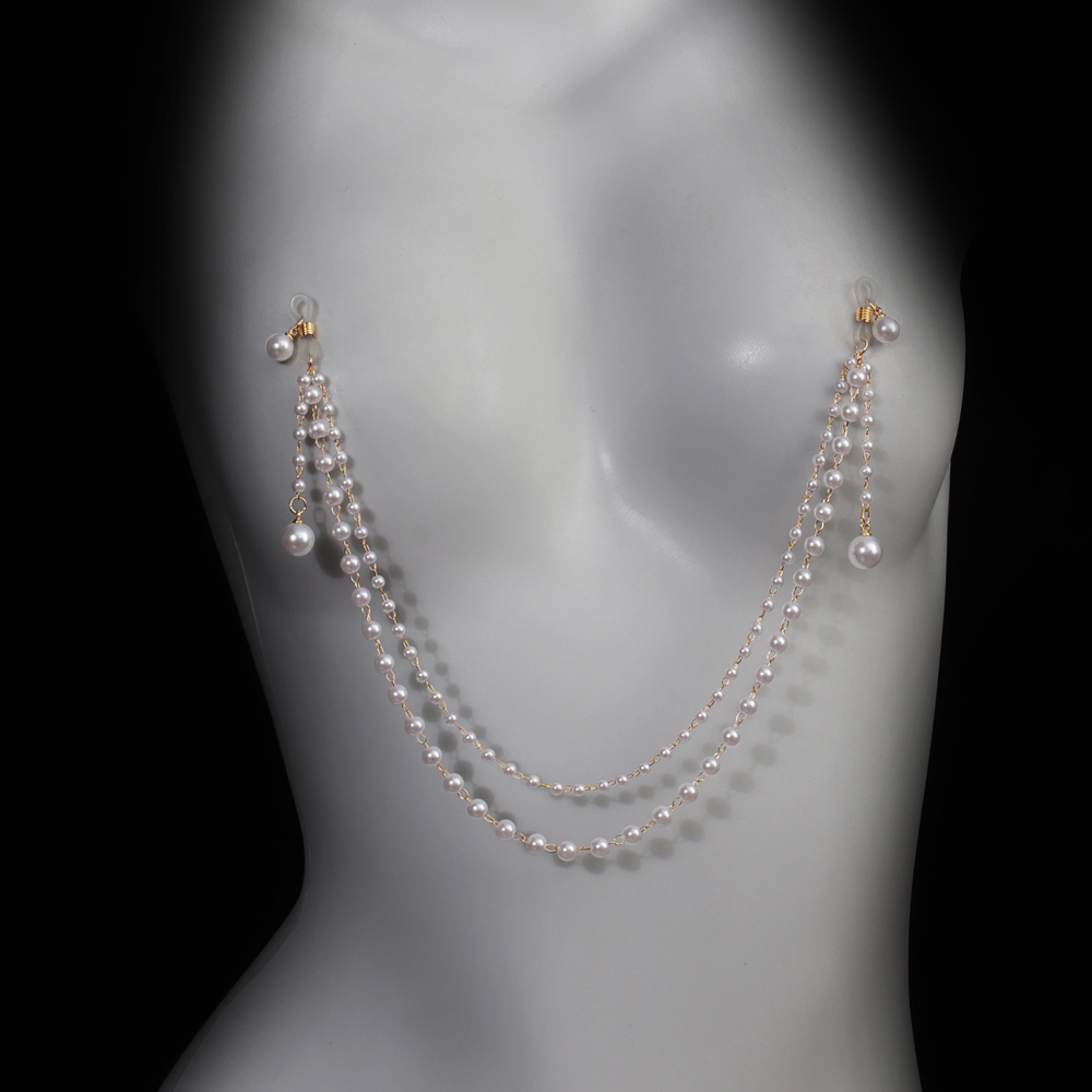 Imitation Pearl Tassel Chest C - Body Jewelry And Piercing 评论和价格