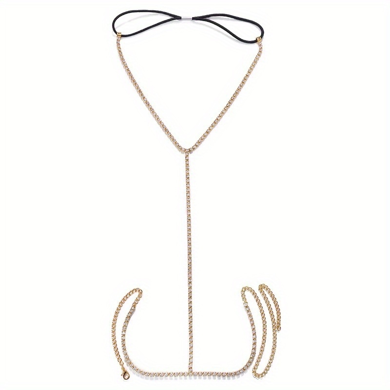 1 piece of sparkling rhineston - Body Jewelry Leg Chain 评论和价格