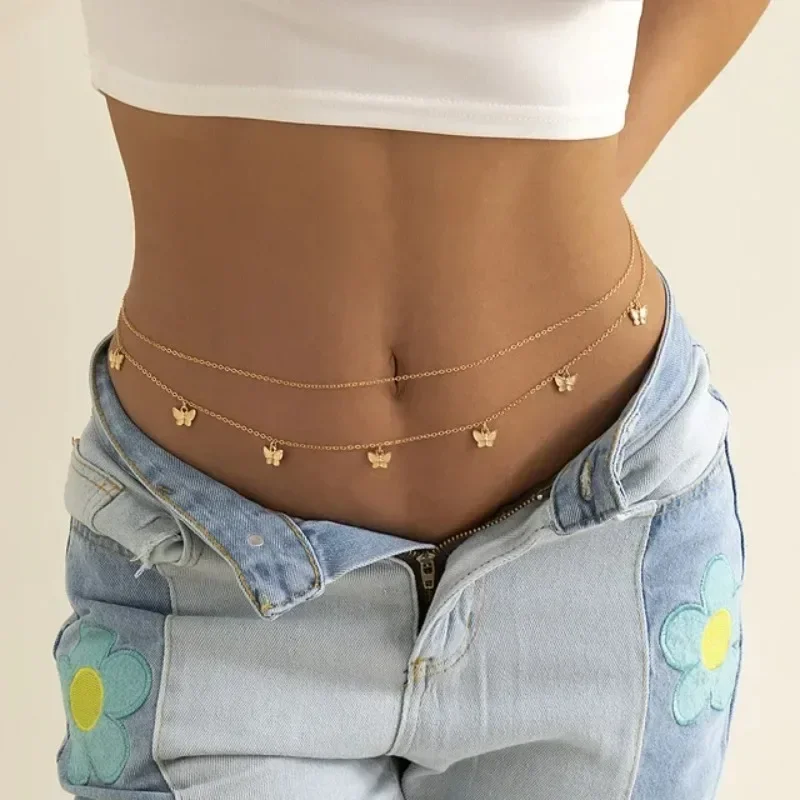 New Charm Sexy Double Layer Bu - Body Jewelry By The Chain Gang 评论和价格