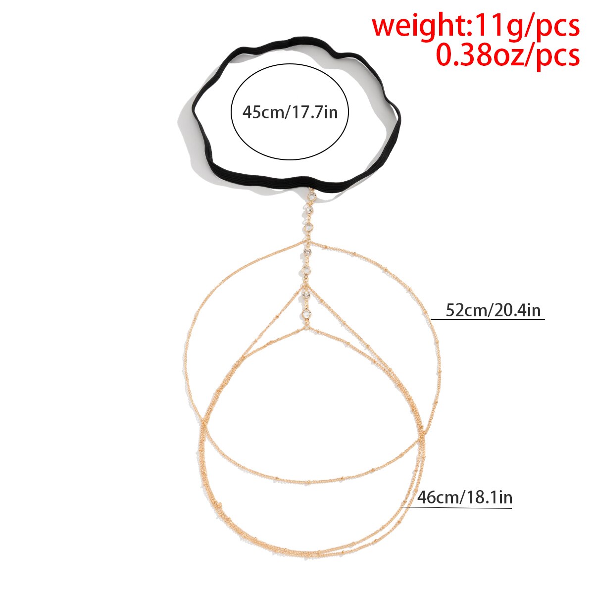 Boho Elastic Band Crystal Leg  - Body Jewelry Leg Chain 评论和价格