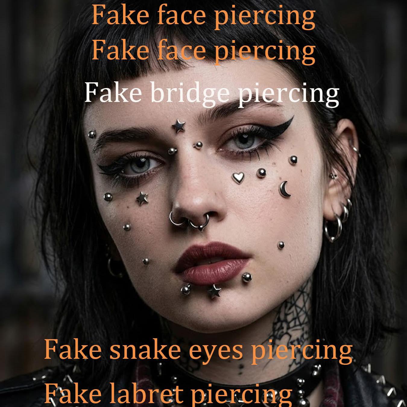 Fake Piercings Balls Stick on  - Body Jewelry And Piercing 评论和价格
