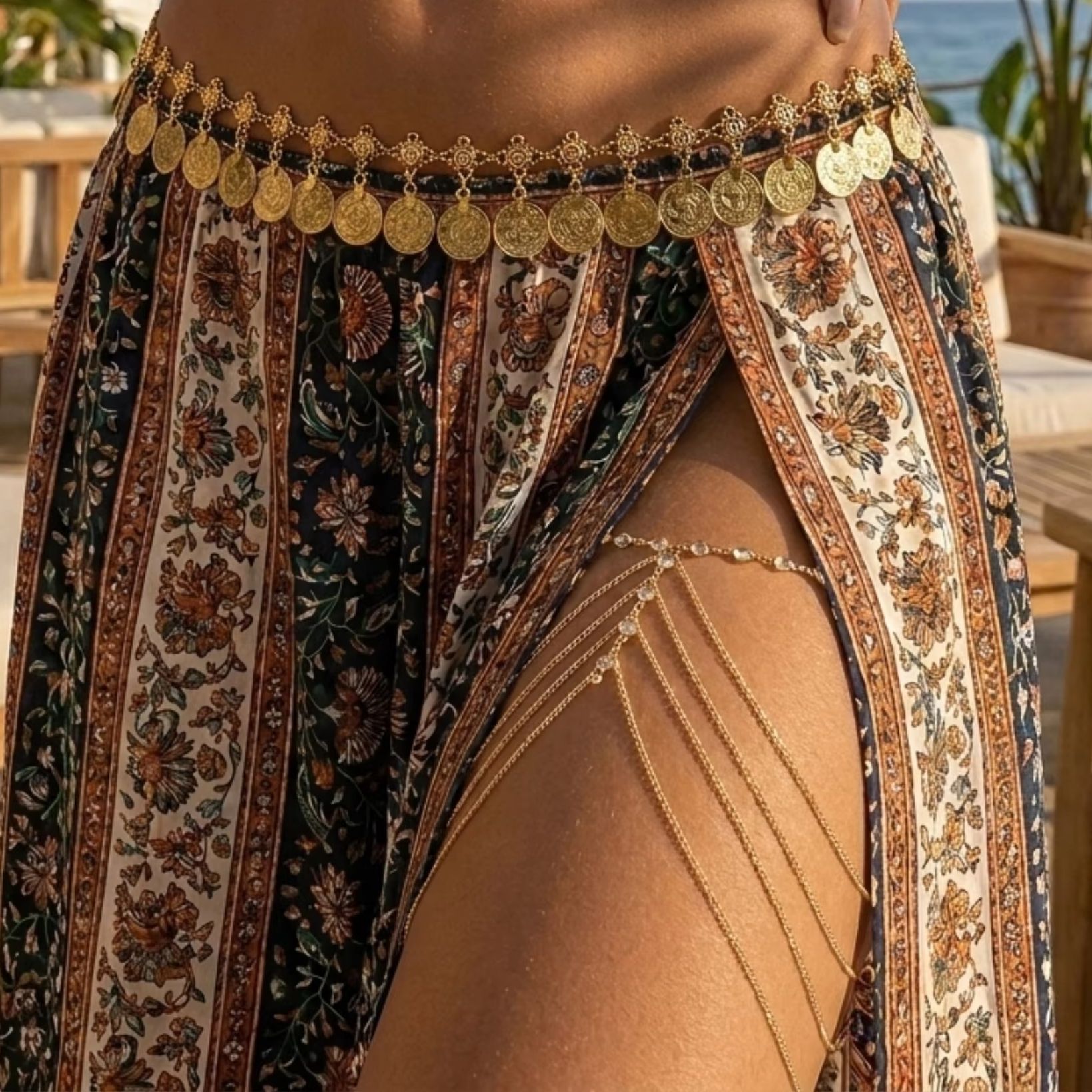 Sexy Crystal Bead Multilayer L - Body Jewelry Leg Chain 评论和价格