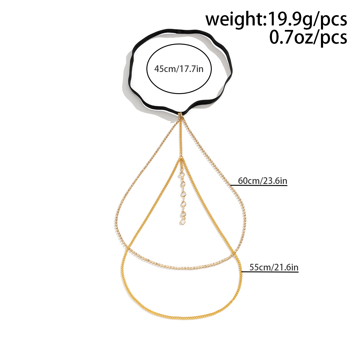 Sexy Shiny Crystal Multilayer  - Body Jewelry Leg Chain 评论和价格