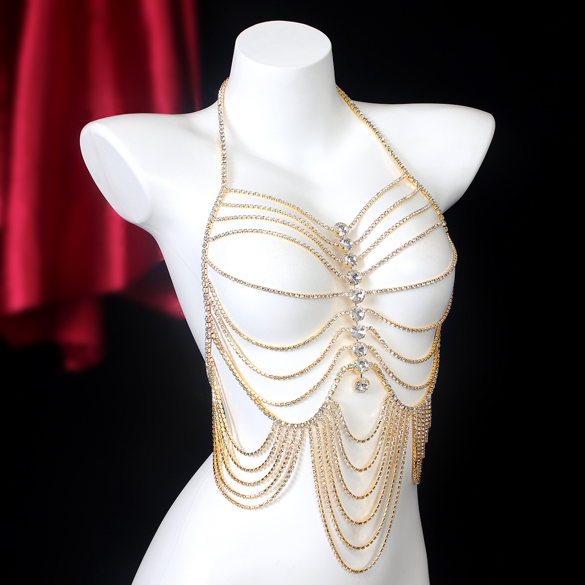 Luxurious Stripe Tassels Retro - Body Jewelry Gold 评论和价格