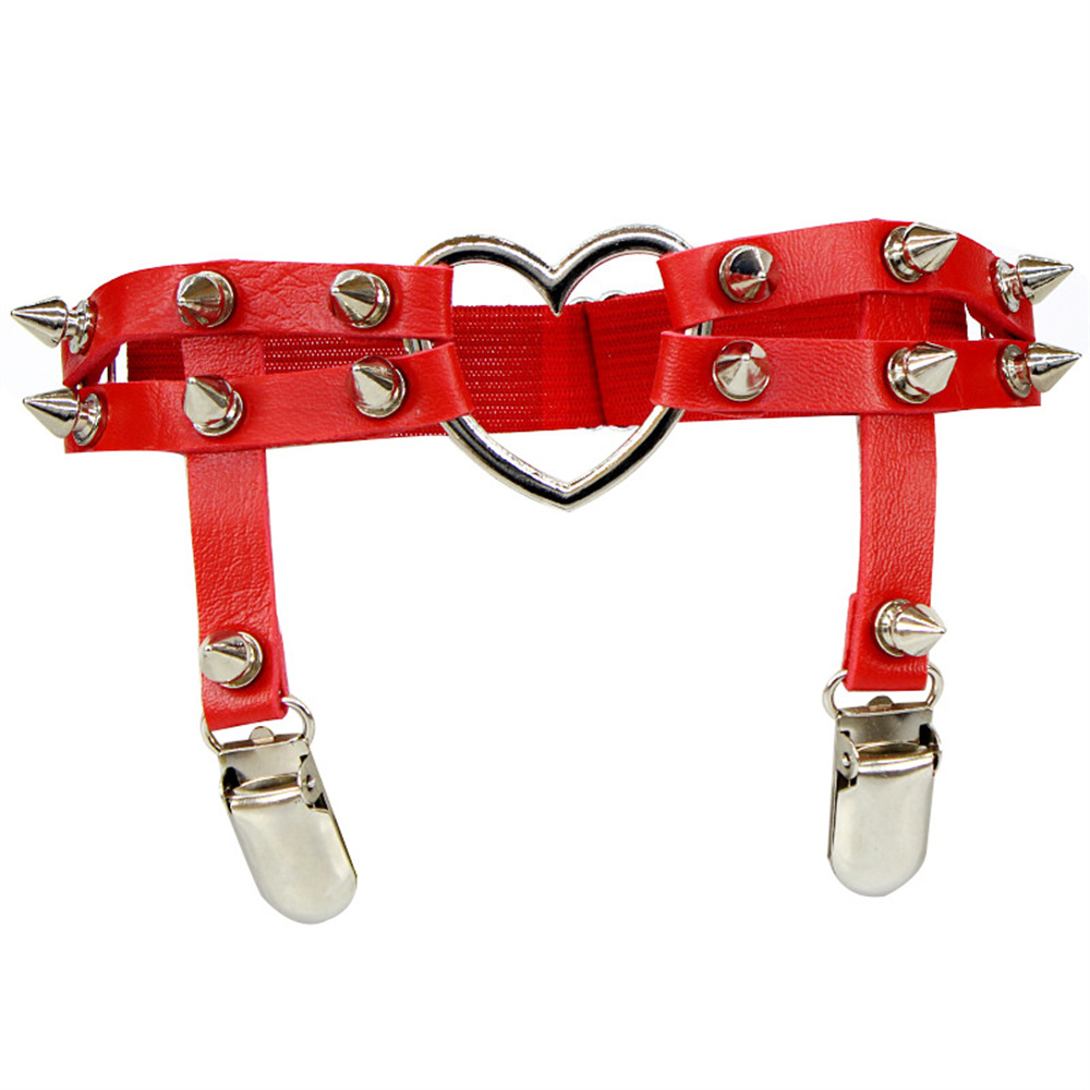 1Pcs Women Punk Goth Heart PU  - Body Jewelry By The Chain Gang 评论和价格