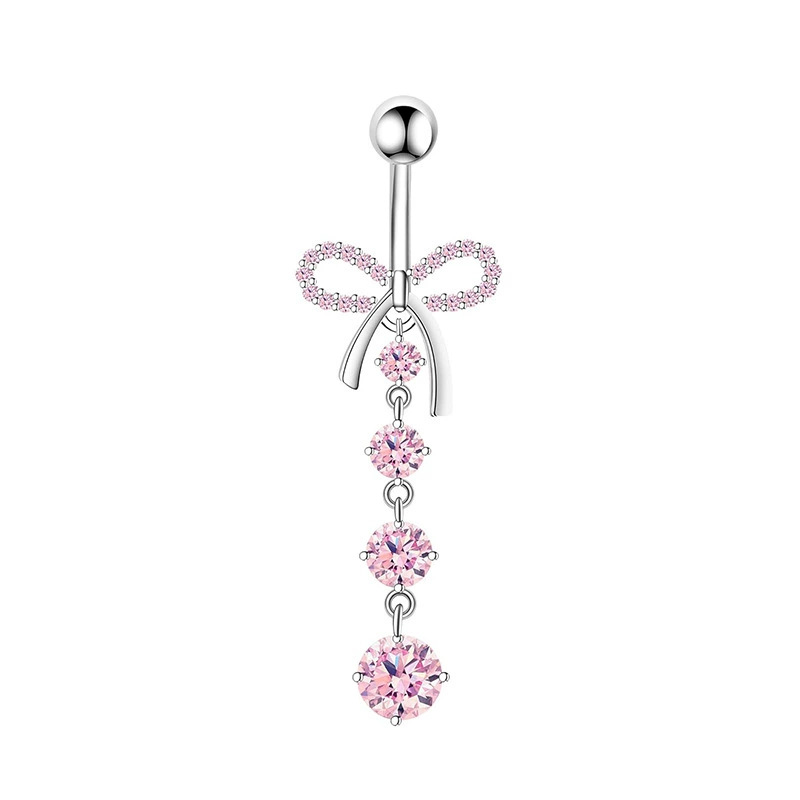 1PCS Pink Crown Belly Button R - Body Jewelry And Piercing 评论和价格