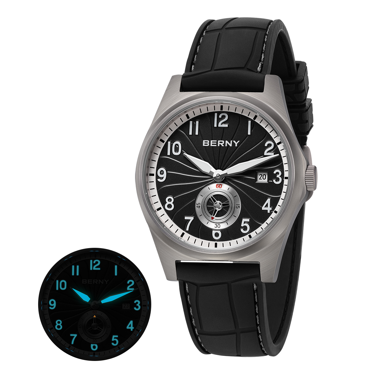 BERNY Men's Titanium Automatic - Body Jewelry Titanium 评论和价格