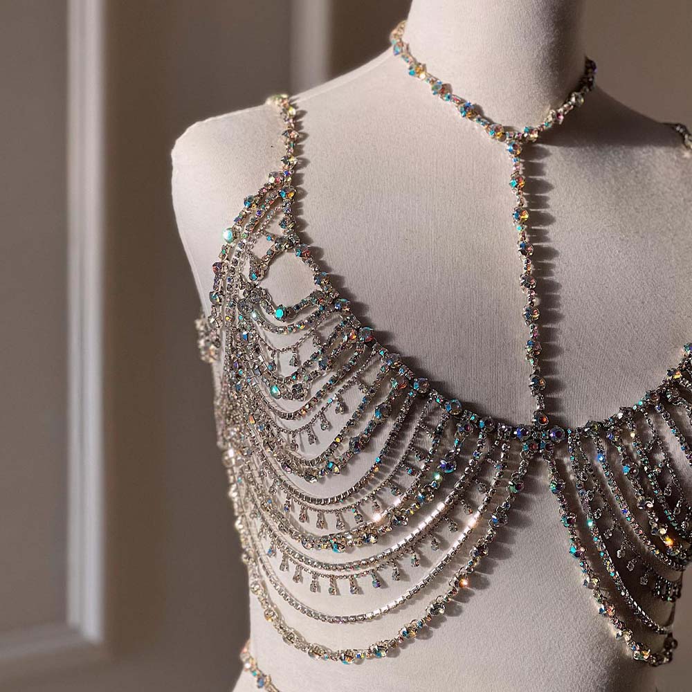Stonefans Layered Neck Bra Sex - Body Jewelry Titanium 评论和价格