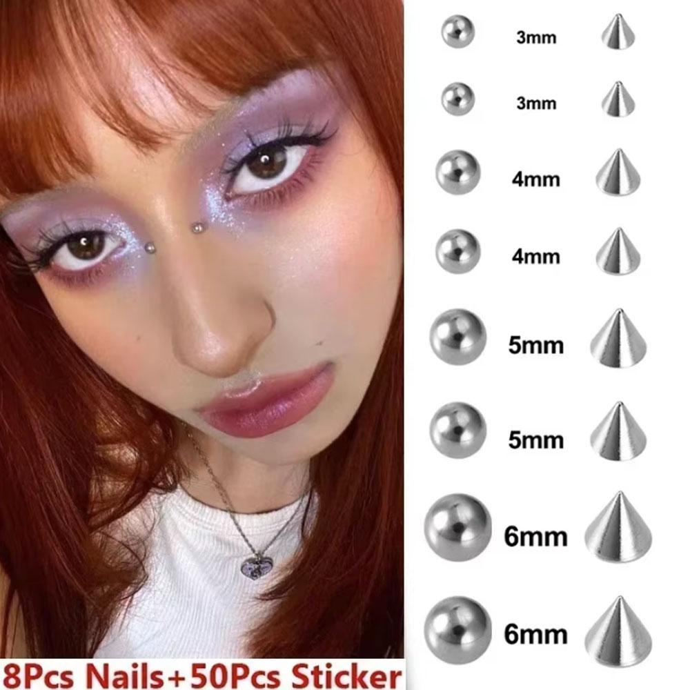 58-180pcs Set Non Piercing Lip - Body Jewelry And Piercing 评论和价格