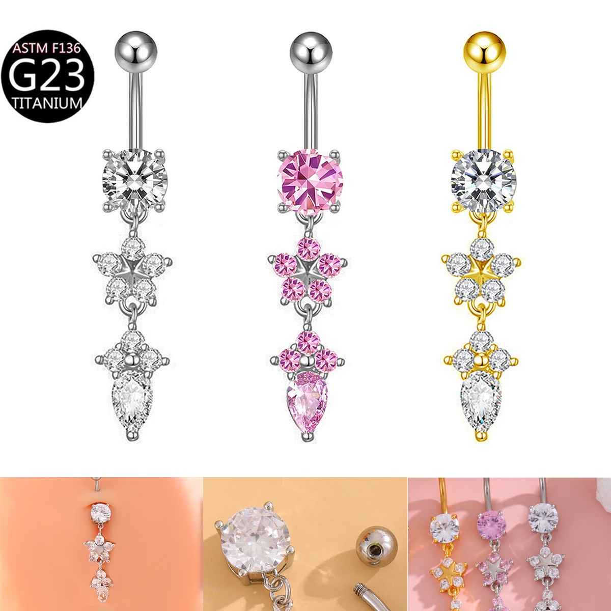 Titanium Ins Luxury Exquisite  - Body Jewelry Titanium 评论和价格