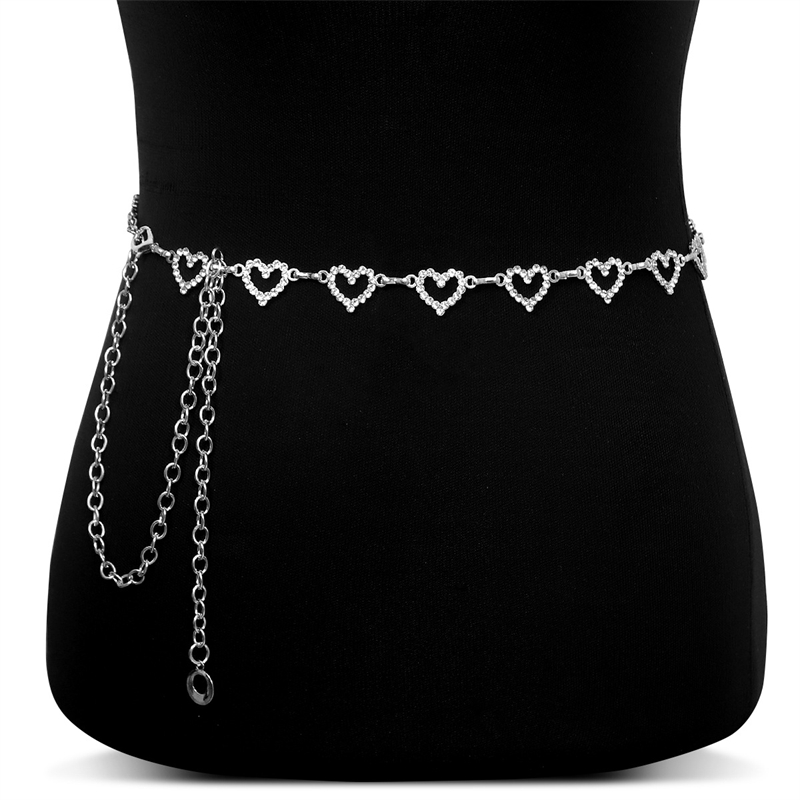 Fashion Rhinestone Heart Waist - Body Jewelry By The Chain Gang 评论和价格
