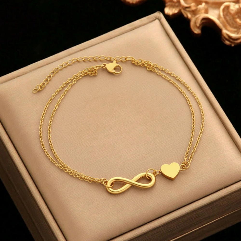 Stainless Steel Infinity Love  - Body Jewelry Leg Chain 评论和价格