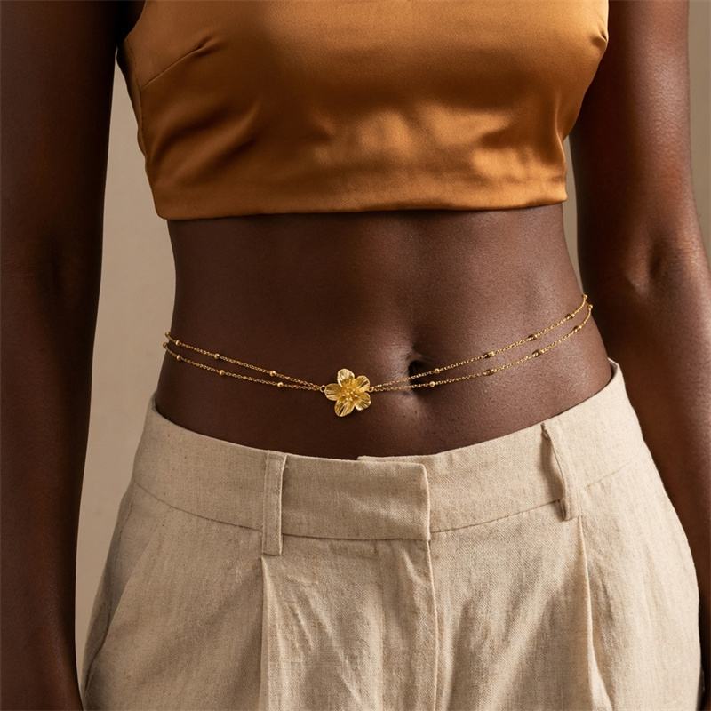 Simple Double Layers Belly Cha - Body Jewelry By The Chain Gang 评论和价格
