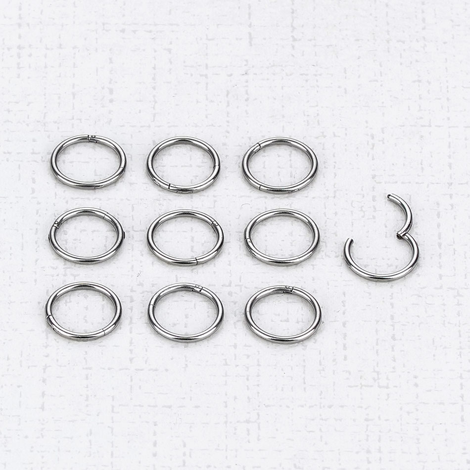 1PC G23 Titanium Hinged Segmen - Septum Clicker Ring 评论和价格
