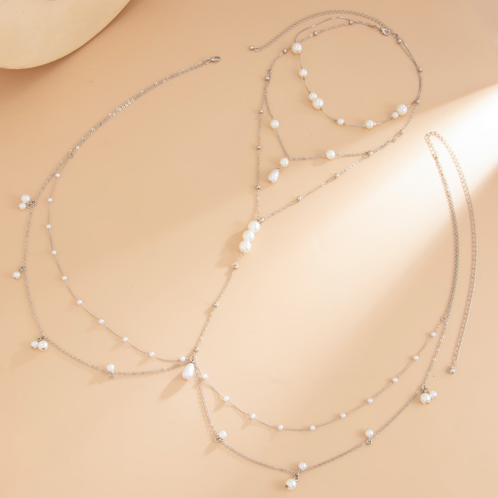 Multi Layer Imitation Pearl Ne - Body Jewelry Charms 评论和价格