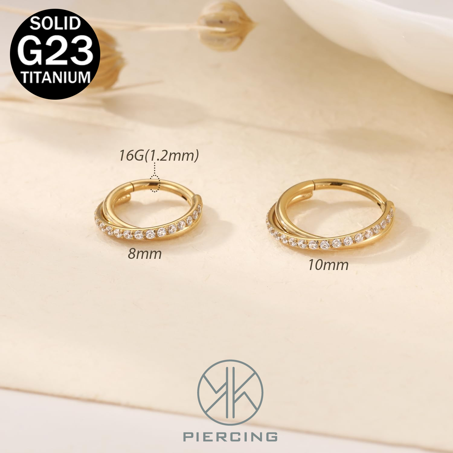 16G Implant Grade Titanium Hin - Septum Clicker Ring 评论和价格