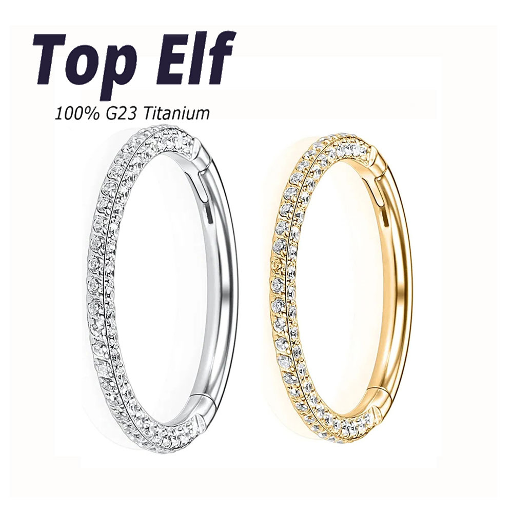 G23 Titanium Nose Ear Piercing - Septum Clicker Ring 评论和价格