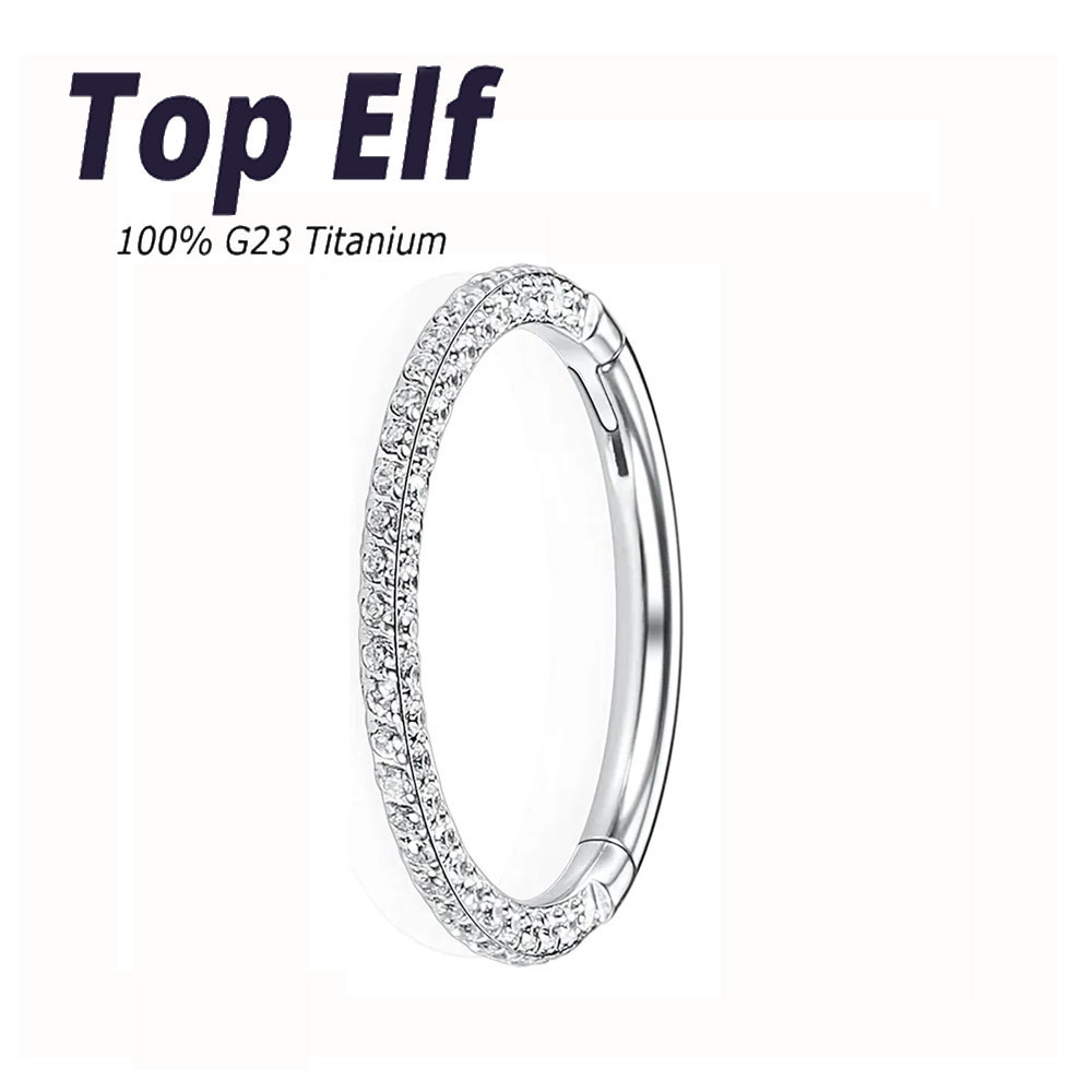 G23 Titanium Nose Ear Piercing - Septum Clicker Ring 评论和价格