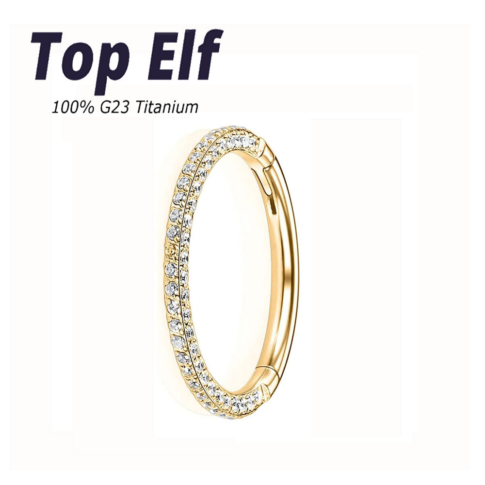 G23 Titanium Nose Ear Piercing - Septum Clicker Ring 评论和价格