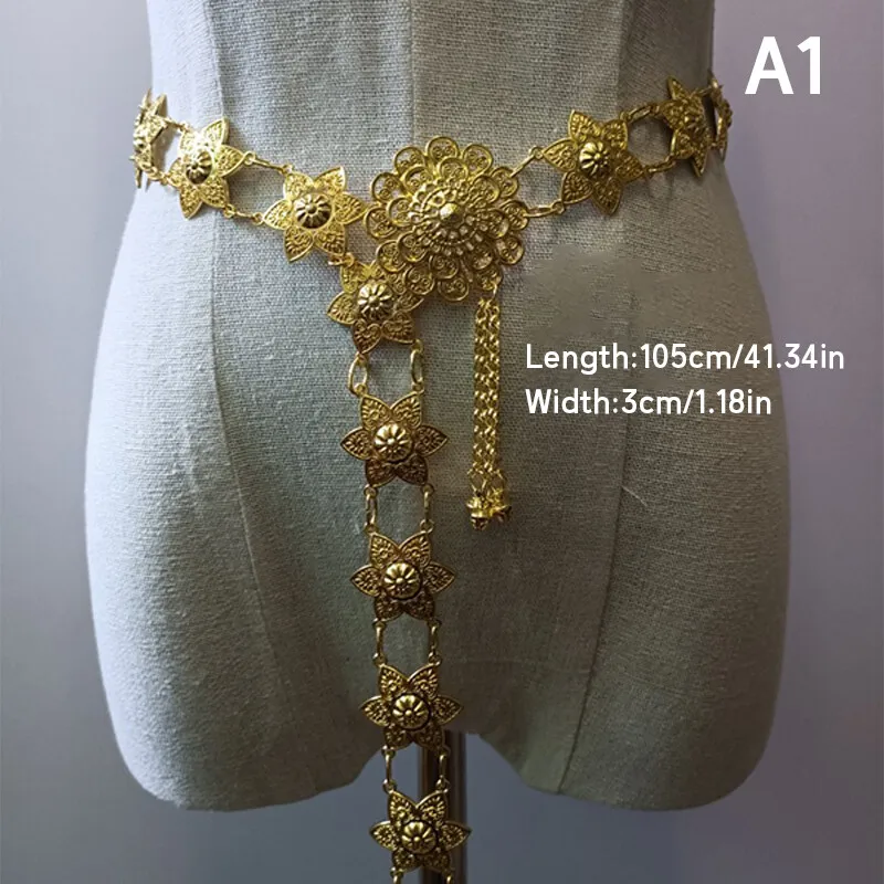 1PC Metal Thailand Waist Chain - Body Jewelry Gold 评论和价格