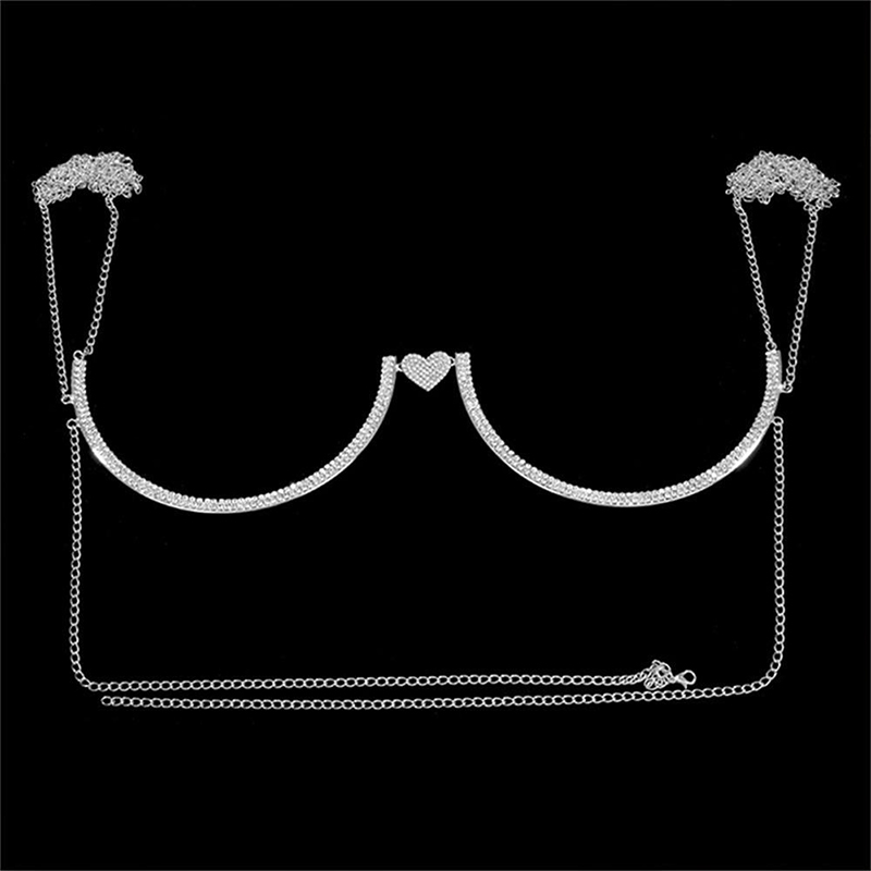 Stonefans Heart Rhinestone Che - Body Jewelry By The Chain Gang 评论和价格