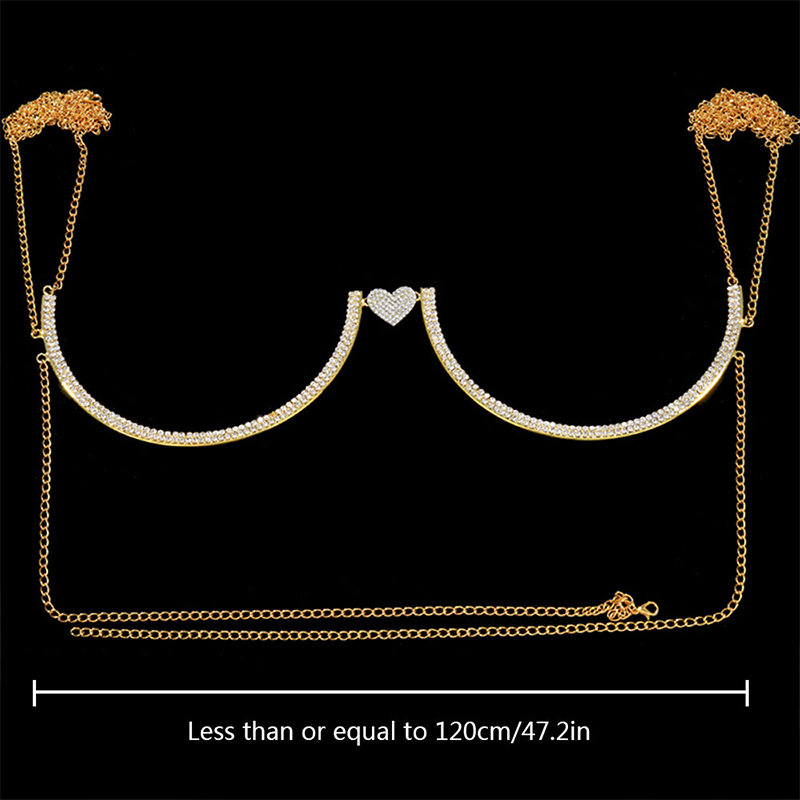 Stonefans Heart Rhinestone Che - Body Jewelry By The Chain Gang 评论和价格