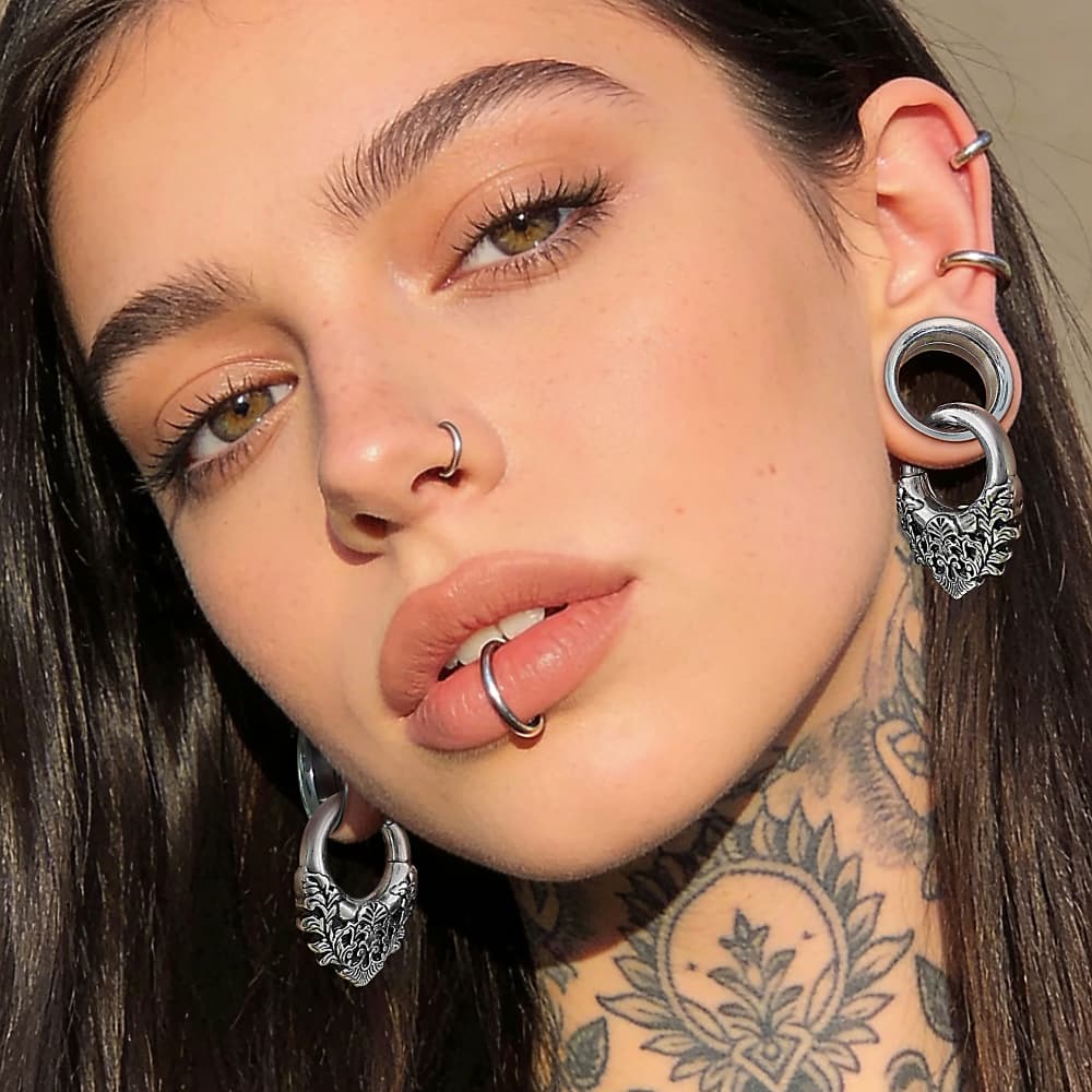 Giga 1/2Pcs Vintage 5mm(4g) Fl - Body Jewelry Hangers 评论和价格