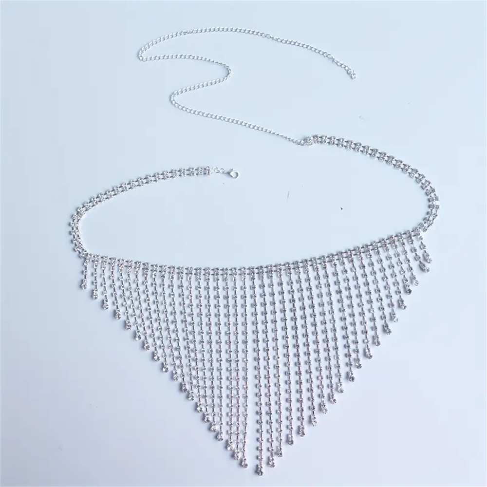 Gold Silver  Tassel Waist Chai - Body Jewelry Gold 评论和价格